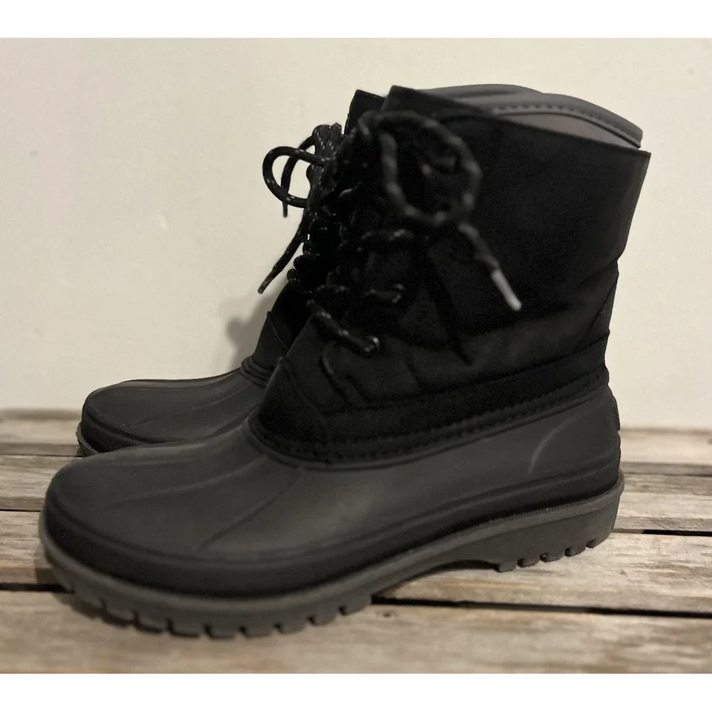 Sperry Harbor Boot Boots Mens‎ Size 5 Black Duck Winter Snow Waterproof